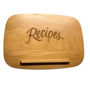 Standard Longaberger Engraved Recipe  8" Basket wood Craft Lid ONLY Replacement